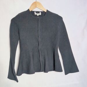 Charlotte Brody Flare Knit Blazer - Black Elegant Black Women's Jacket